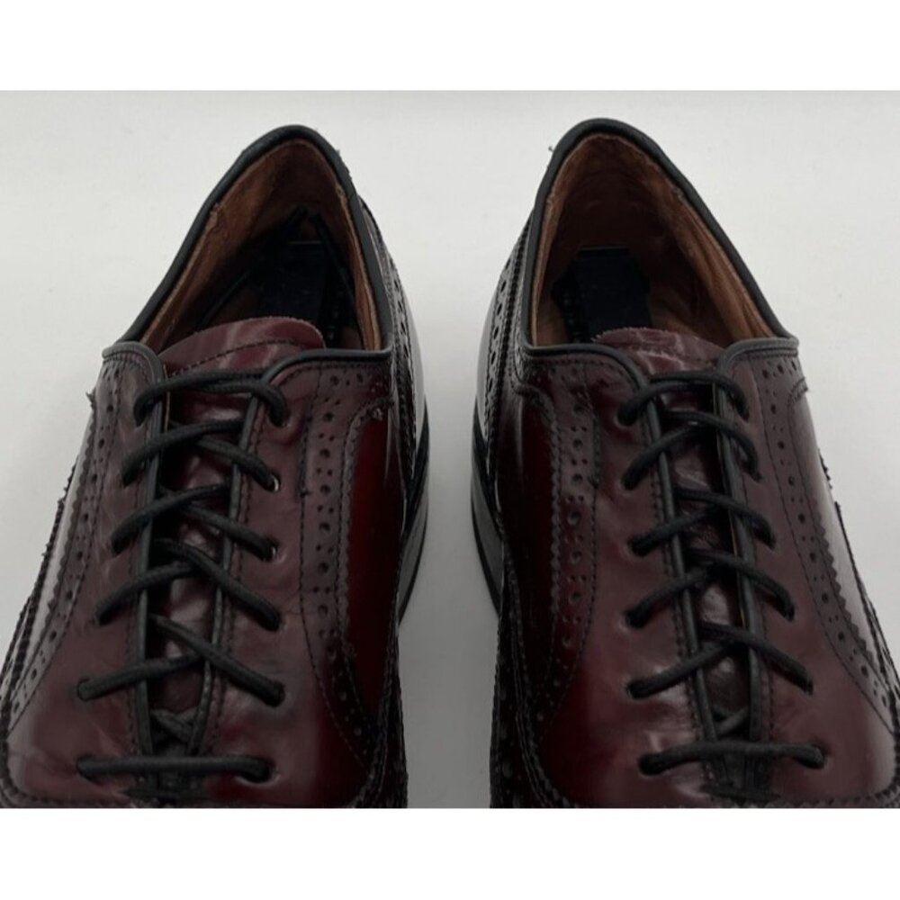 Allen Edmonds MCALLISTER Wing-Tip Burgundy Oxblood Leather Oxfords Men’s Size 6C - Picture 5 of 12